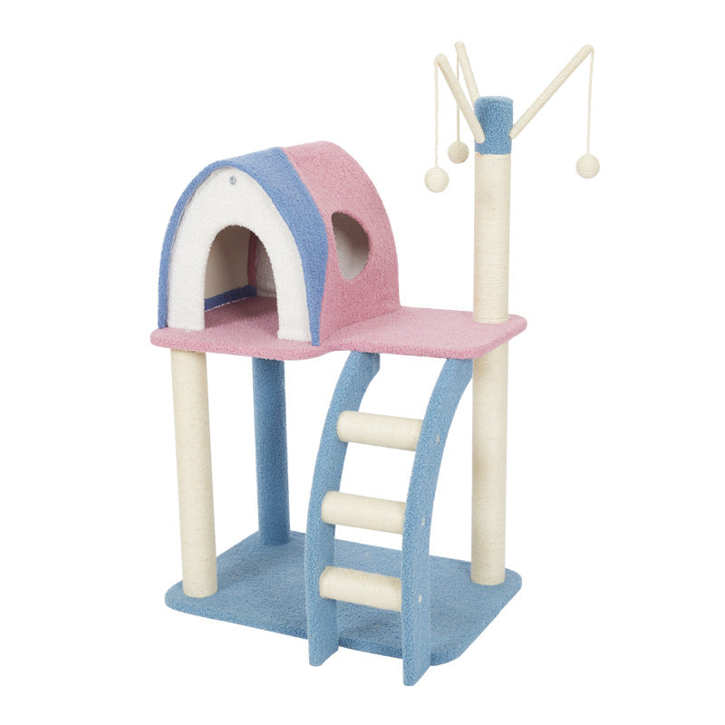 Dailypets Morandi Cat Tree with Kitty Condo, Hammock and Sisal Scratching Posts