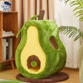 Dailypets Avocado Cat Scratcher Bed with Enclosed Cat Cave and Built-In Scratching Surface