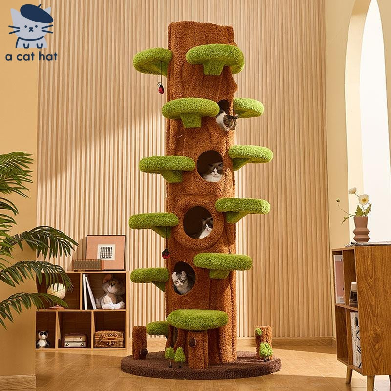 Dailypets Mega Forest Cat Tree with Tree-Hole Hideaways for Large and Multiple Cats