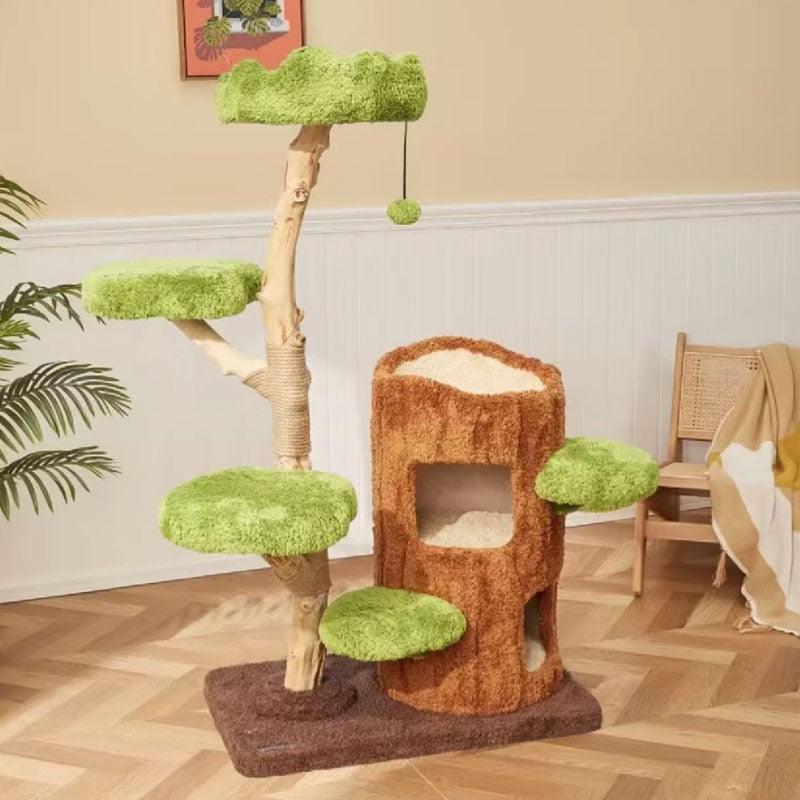 Dailypets Multi-Level Cat Tree with Enclosed Tree Houses for Large and Multiple Cats