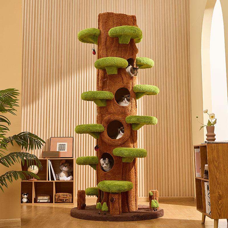Dailypets Mega Forest Cat Tree with Tree-Hole Hideaways for Large and Multiple Cats
