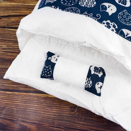 Dailypets Cat Fun Futon Bed – Japanese-Inspired Cat Bed with Matching Pillow
