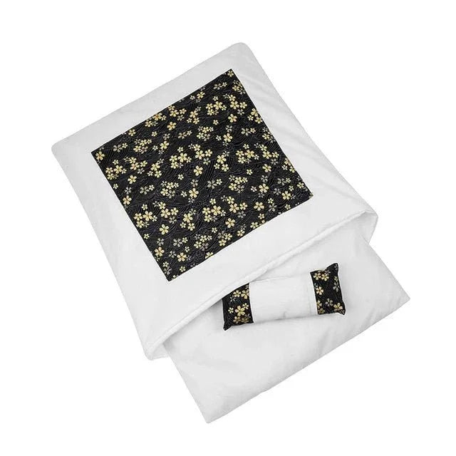 Dailypets Cat Fun Futon Bed – Japanese-Inspired Cat Bed with Matching Pillow
