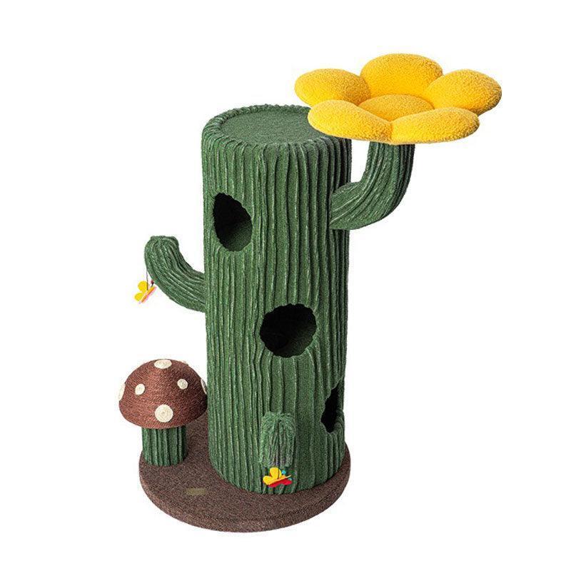 Dailypets Desert Bloom Cactus Cat Tree with Multi-Level Condos and Sisal Scratching Posts