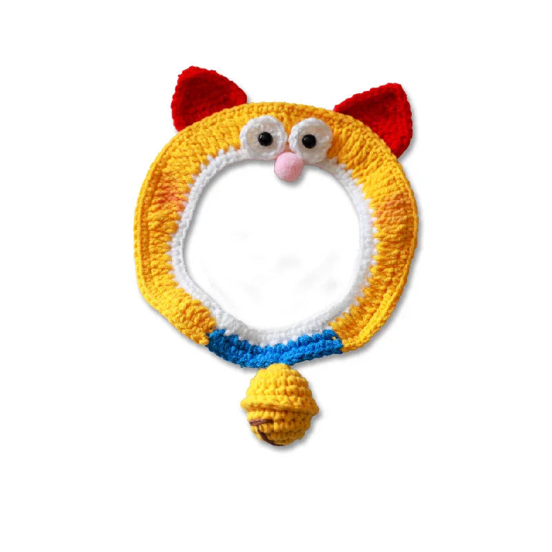 Dailypets Soft Knit Cat Collar with Decorative Bell and Comfortable Fit