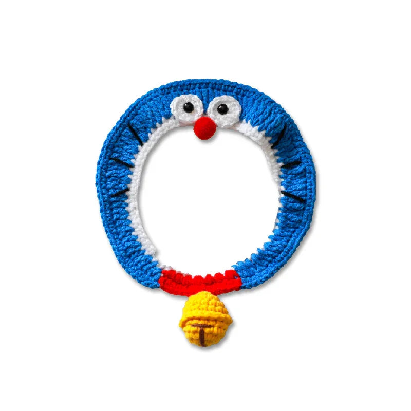 Dailypets Soft Knit Cat Collar with Decorative Bell and Comfortable Fit