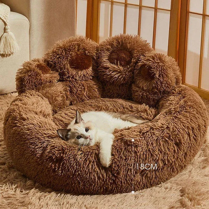 Dailypets Monster Plush Cat Bed – Soft Calming Nest for Indoor Cats