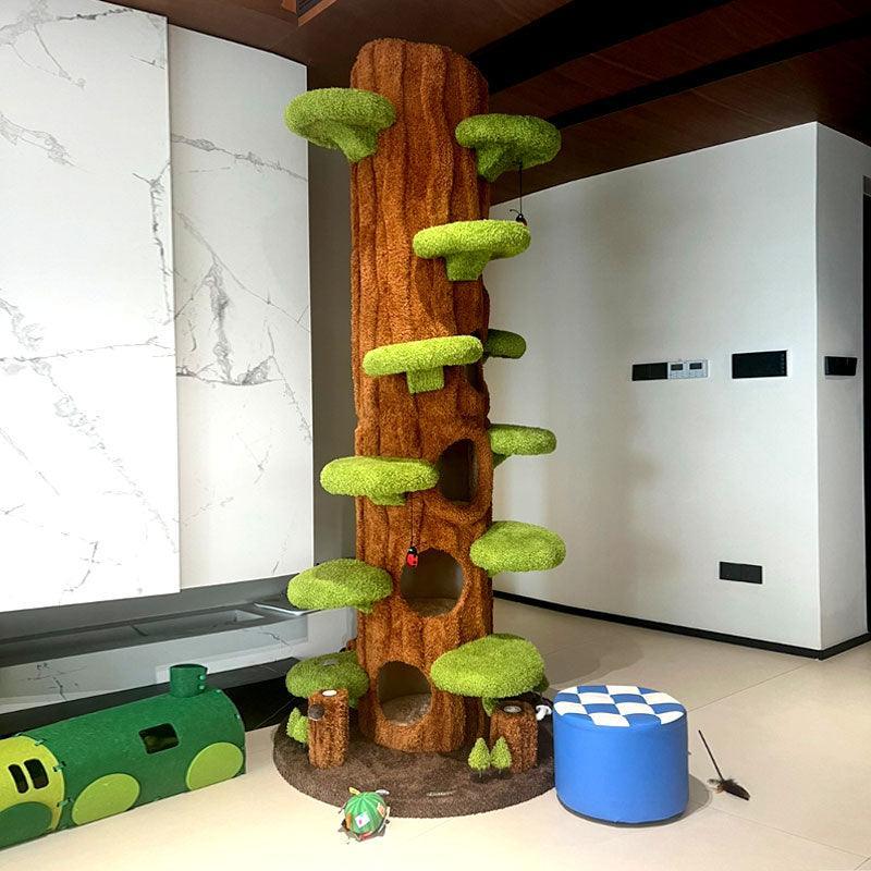 Dailypets Multi-Level Cat Tree with Enclosed Tree Houses for Large and Multiple Cats