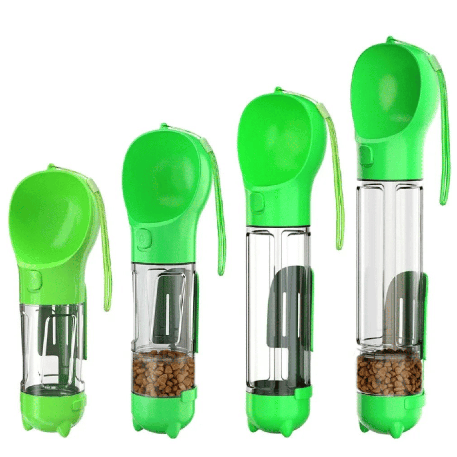 Dailypets 3-in-1 Portable Pet Water Bottle with Food Container and Waste Bag Holder