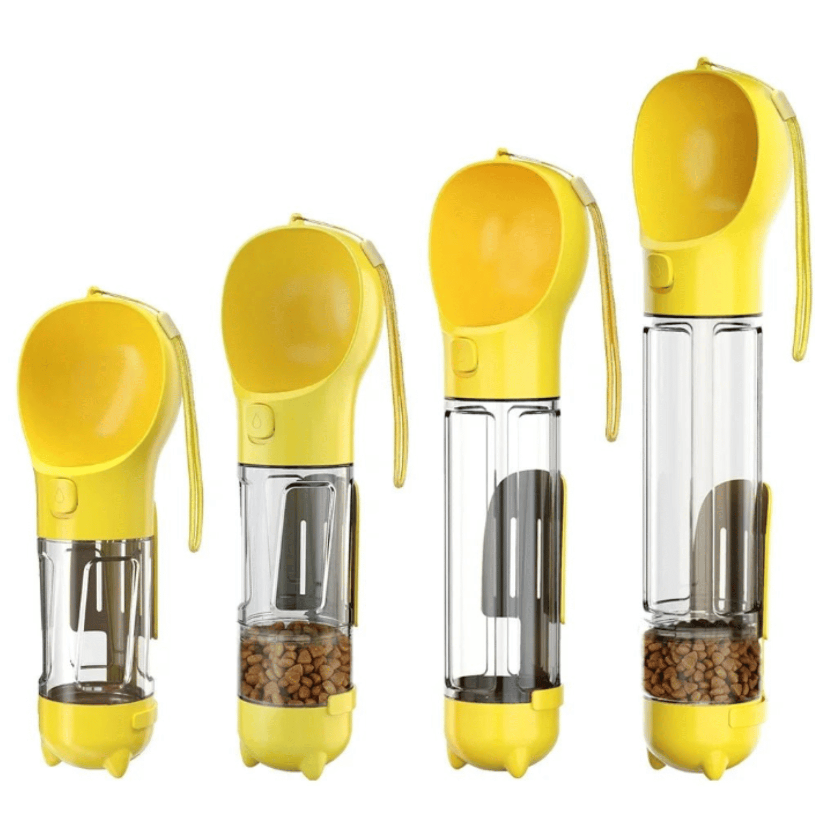 Dailypets 3-in-1 Portable Pet Water Bottle with Food Container and Waste Bag Holder