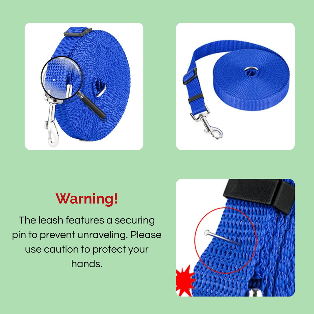 Dailypets Extra Long Nylon Dog Training Lead for Walking, Play, and Obedience Training