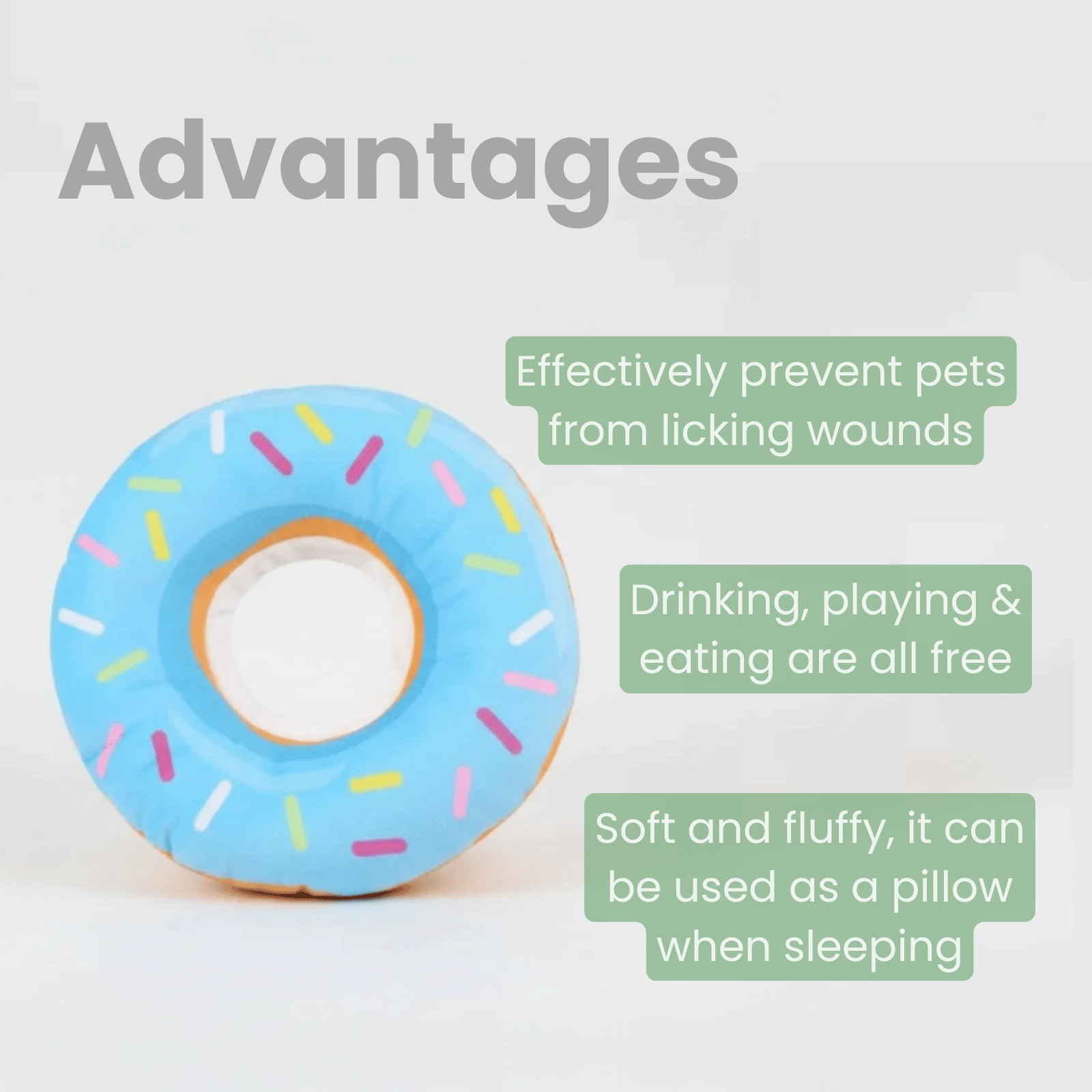 Dailypets Adjustable Soft Recovery Collar for Dogs and Cats with Comfortable Donut Design