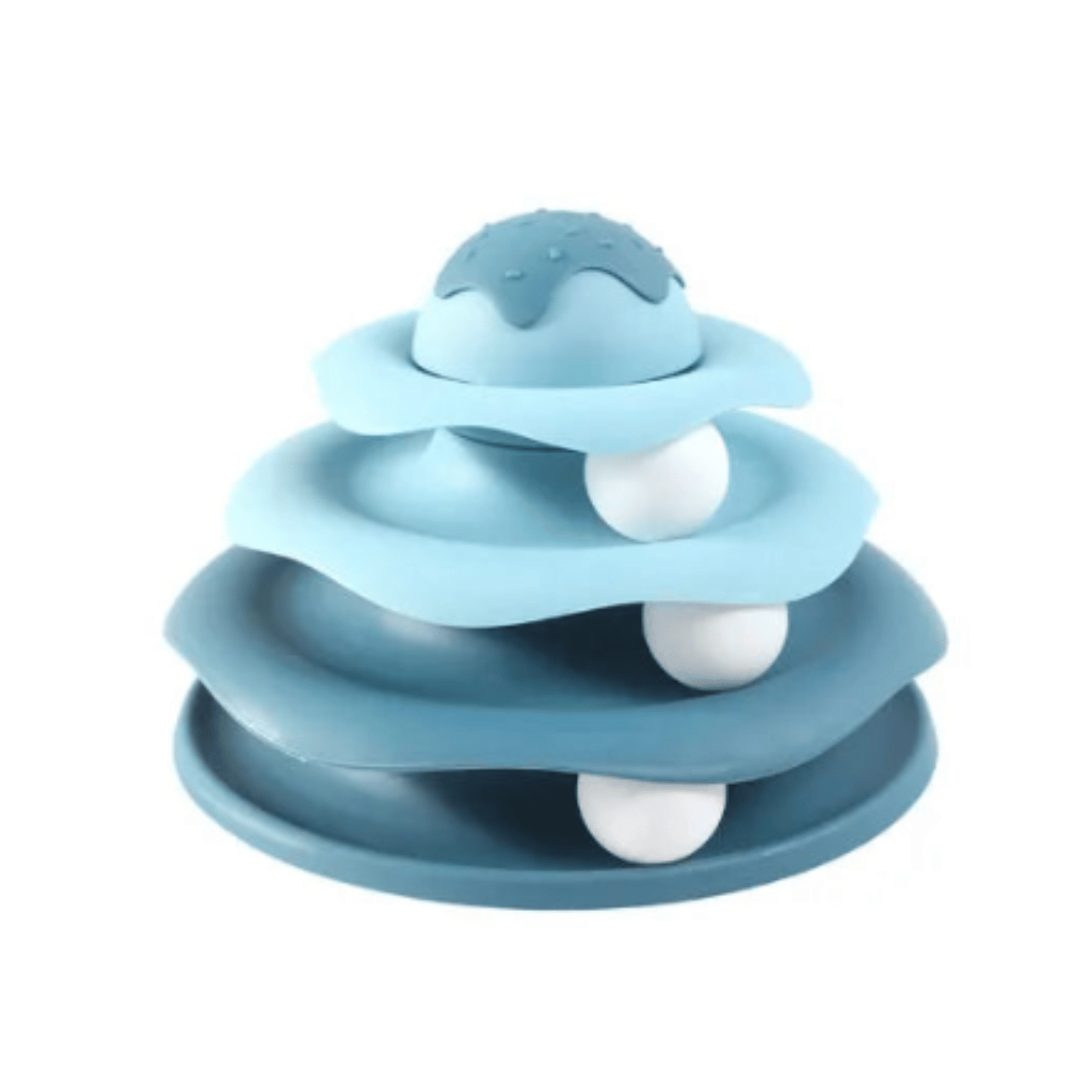 Dailypets Multi-Level Cat Ball Tower with Interactive Rolling Tracks for Indoor Play