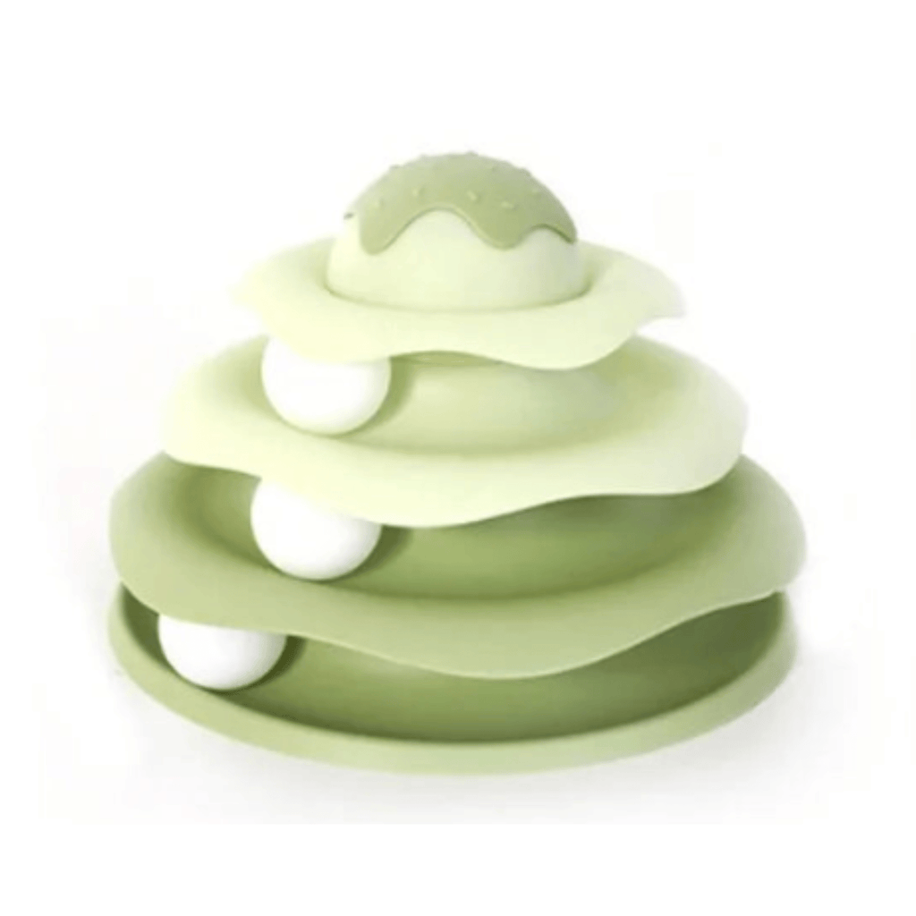 Dailypets Multi-Level Cat Ball Tower with Interactive Rolling Tracks for Indoor Play