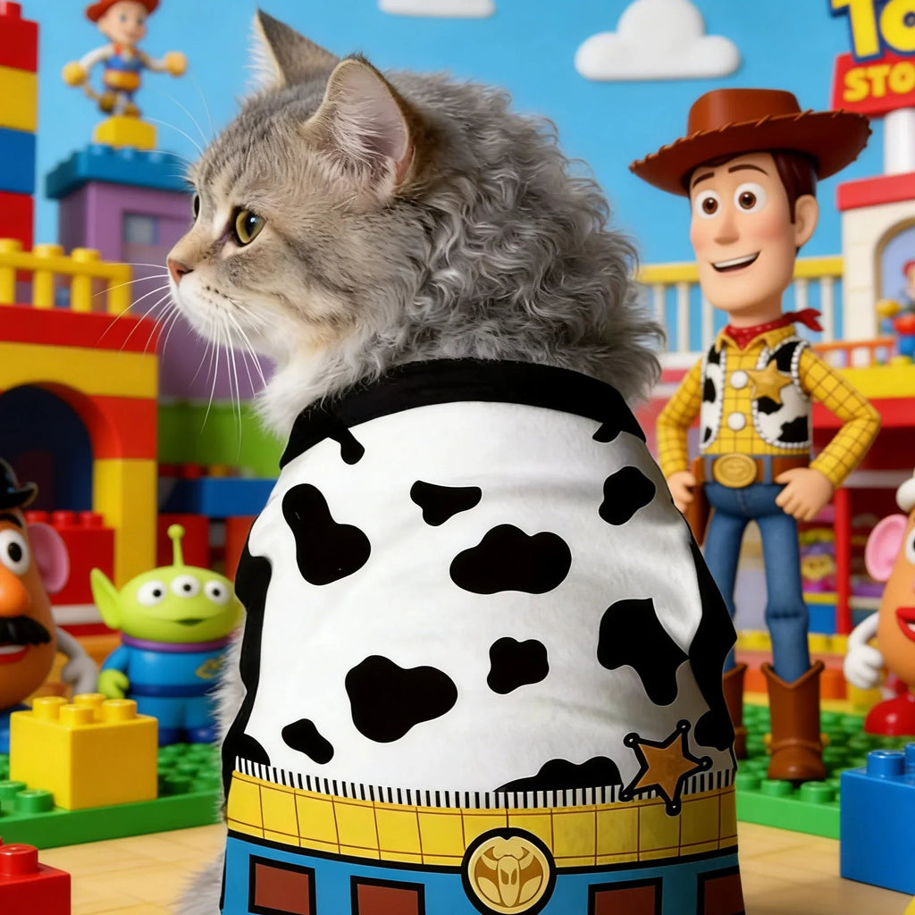 Dailypets Toy-Inspired Cat Vest Costume for Indoor Cats with Comfortable Everyday Fit