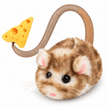 POUPIPETS Interactive Cat Toy – 360° Rolling Mouse with Motion Sensor & Squeak