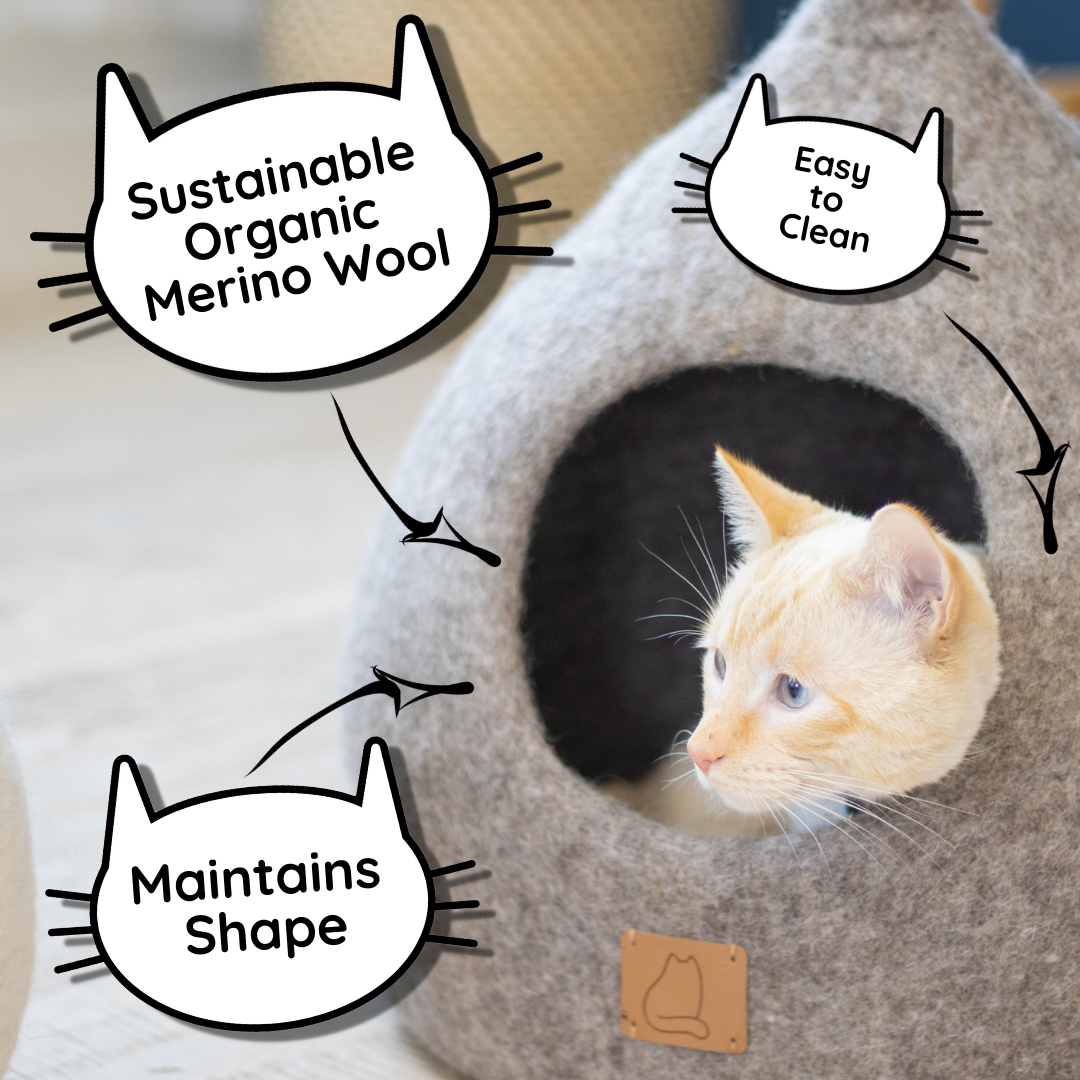 Dailypets Soft Wool Peekaboo Cat Pod