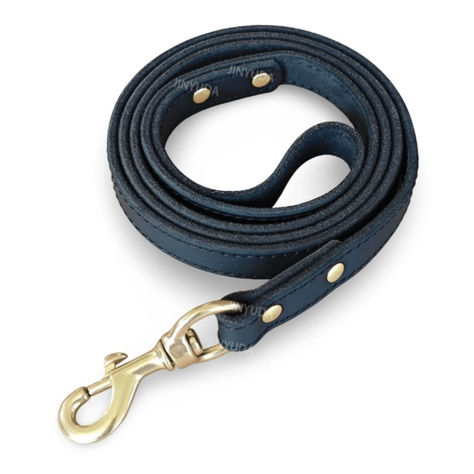 Dailypets Premium Leather Dog Lead with 150 cm Length for Everyday Walking Control