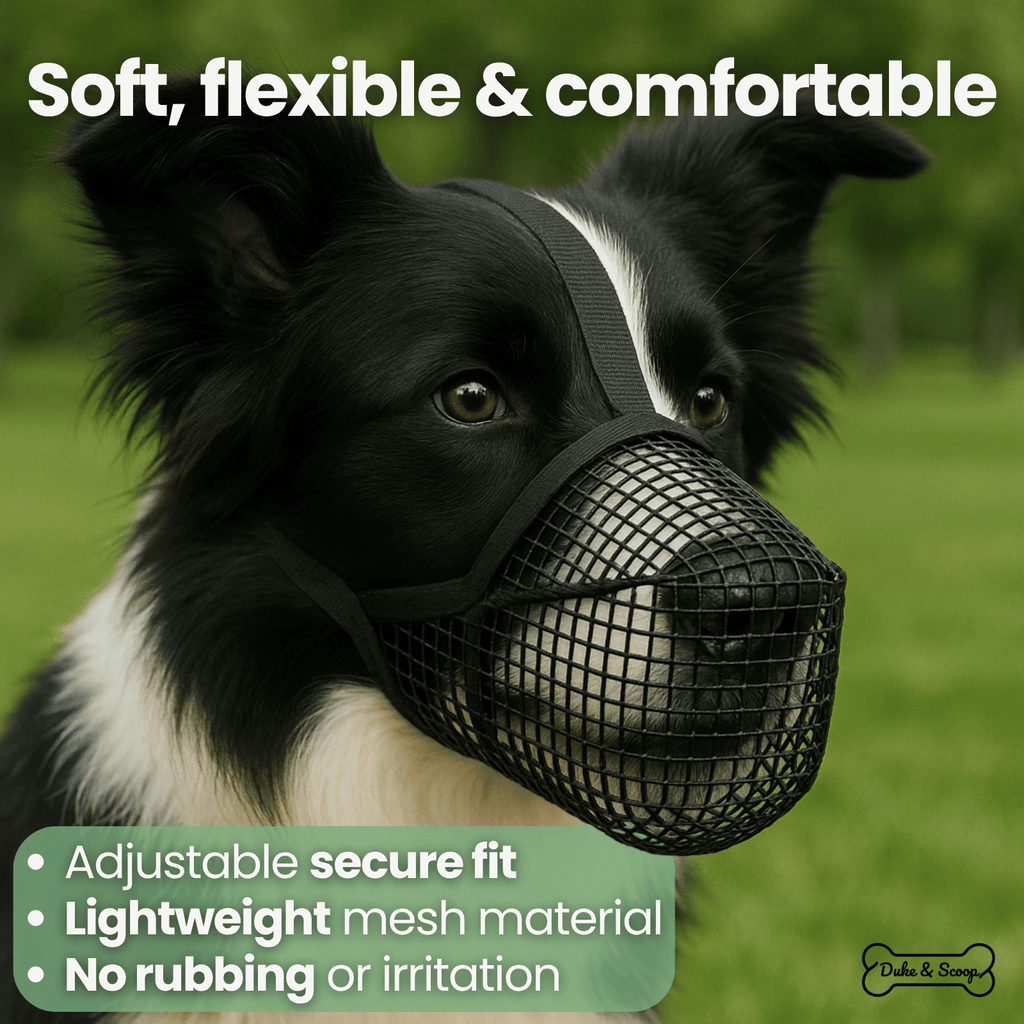 Dailypets Breathable Soft Dog Muzzle with Adjustable Mesh Fit for Everyday Comfort