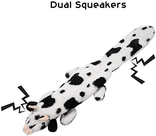 Dailypets 5 Pack Plush Dog Toys with Crinkle Fabric and Dual Squeakers for All Dogs