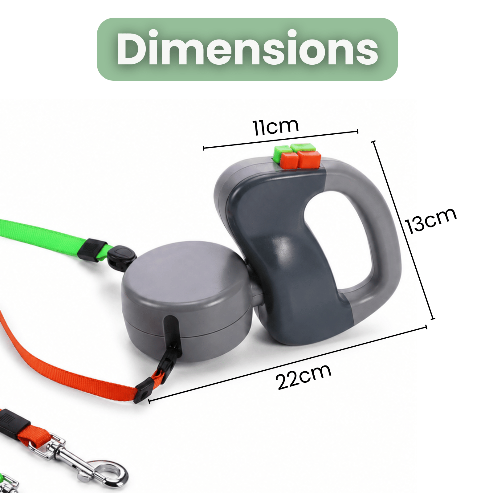 Dailypets Dual Retractable Dog Leash with Anti-Twist System for Two Small and Medium Dogs
