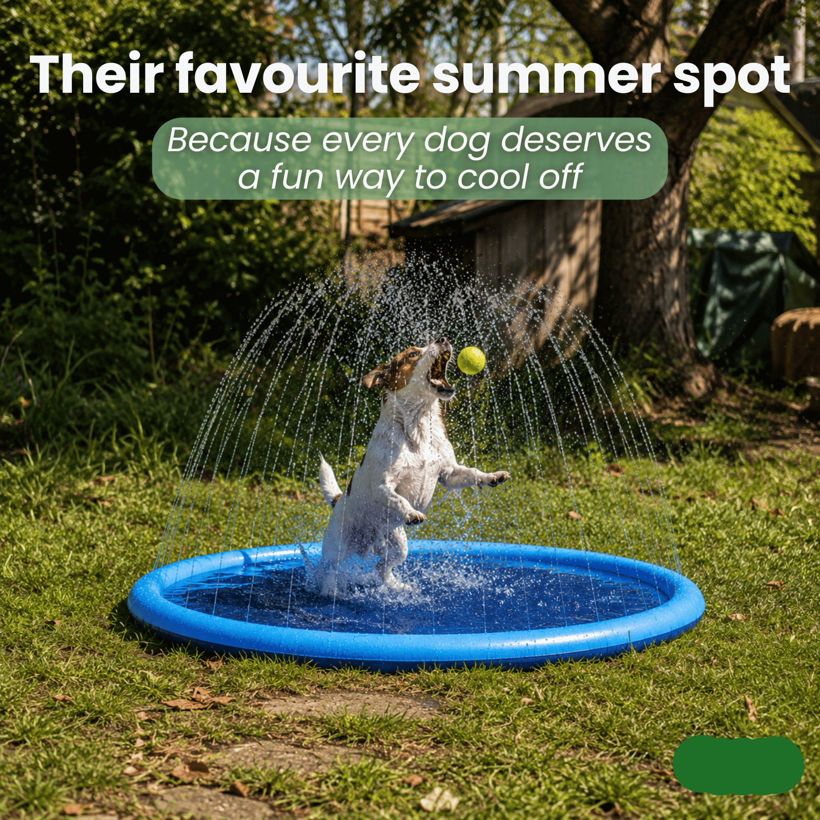 Dailypets Dog Splash Pad – Outdoor Sprinkler Mat for Summer Water Fun