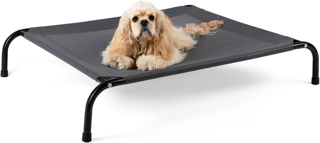 Poupipets Large Dog Hammock Bed with Ventilated Fabric and Stable Steel Frame