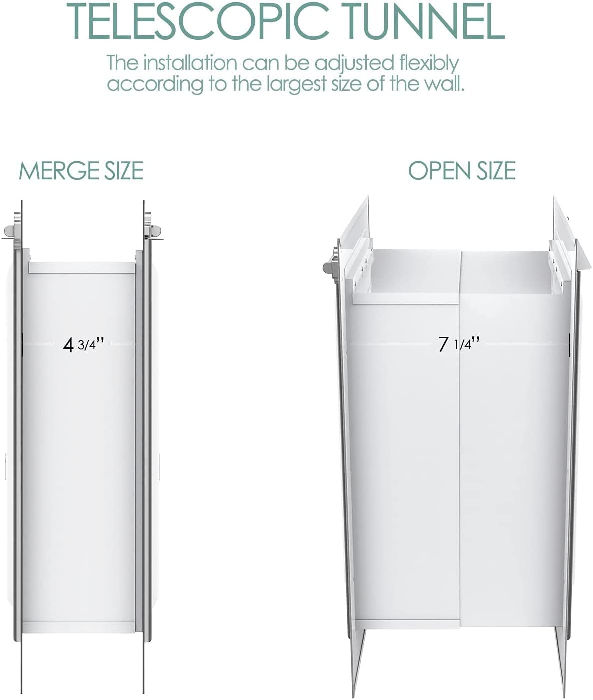 Poupipets 3-Flap Wall Pet Door with Steel Frame and Aluminum Lock