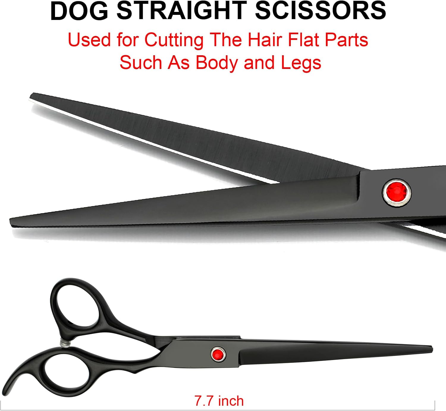 Poupipets Professional Dog Grooming Scissors Kit with Stainless Steel Shears and Comb