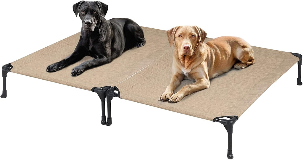 Poupipets Breathable Elevated Dog Cot with Teslin Mesh and Stable Steel Frame