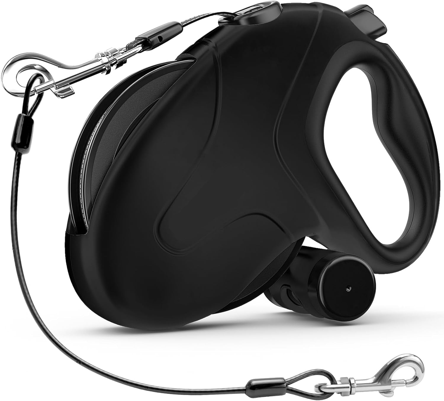 Poupipets Long Retractable Dog Leash with Reflective Line and One-Button Brake Control