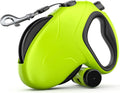 Poupipets Long Retractable Dog Leash with Reflective Line and One-Button Brake Control