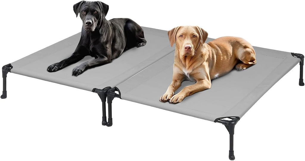 Poupipets Breathable Elevated Dog Cot with Teslin Mesh and Stable Steel Frame
