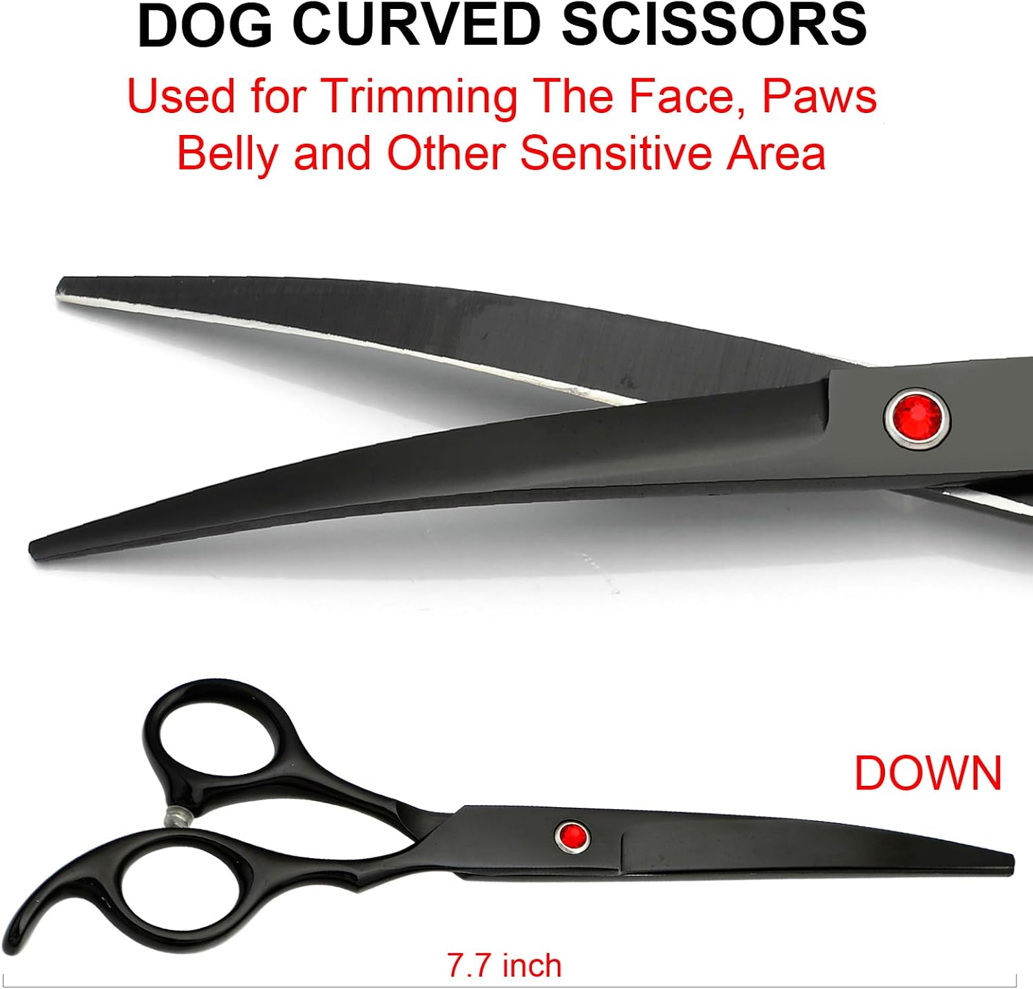 Poupipets Professional Dog Grooming Scissors Kit with Stainless Steel Shears and Comb
