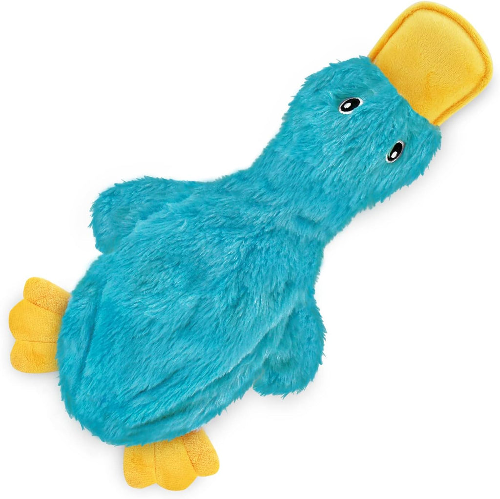 Dailypets Stuffless Wild Duck Plush Dog Toy with Dual Squeakers for Interactive Play