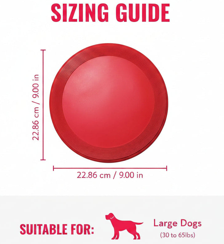 Dailypets Natural Rubber Dog Flying Disc for Medium and Large Dogs Outdoor Fetch