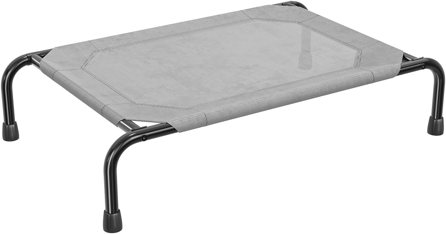 Poupipets Heavy-Duty Elevated Dog Bed with Waterproof Mesh and 200 lb Support