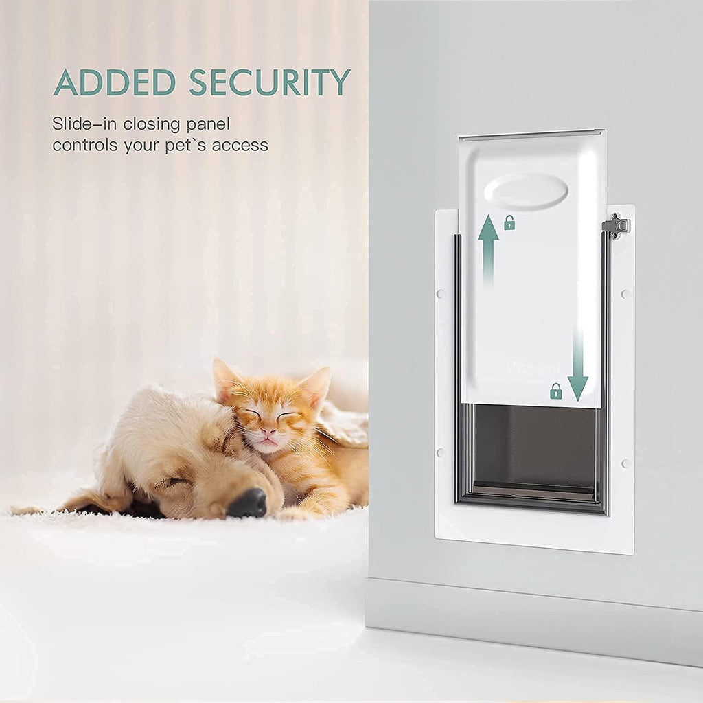 Poupipets 3-Flap Wall Pet Door with Steel Frame and Aluminum Lock