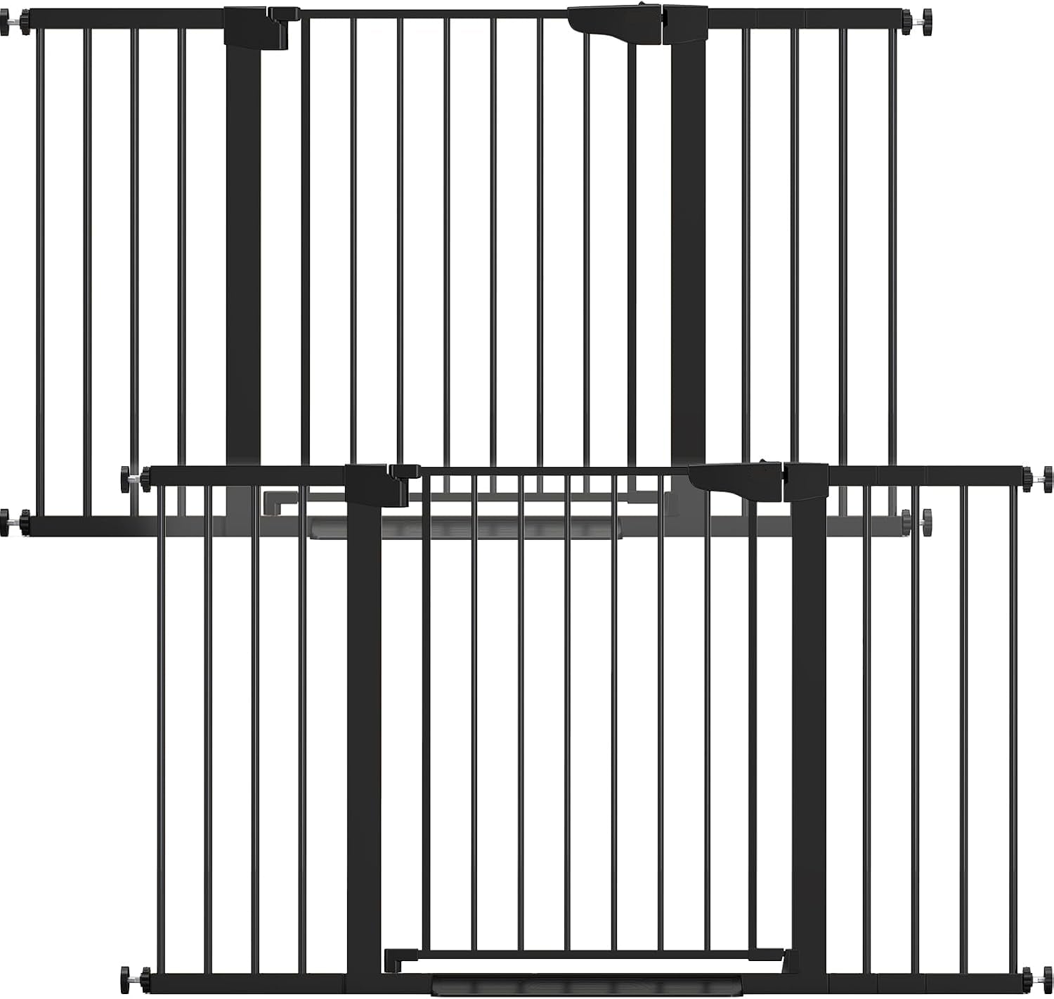 Poupipets Auto-Close Safety Gate for Babies and Dogs with Dual Lock and Pressure Mount
