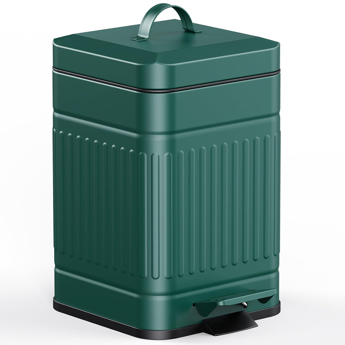 Poupipets Stainless Steel Dog Waste Bin with Soft Close Lid and Step Pedal 5L