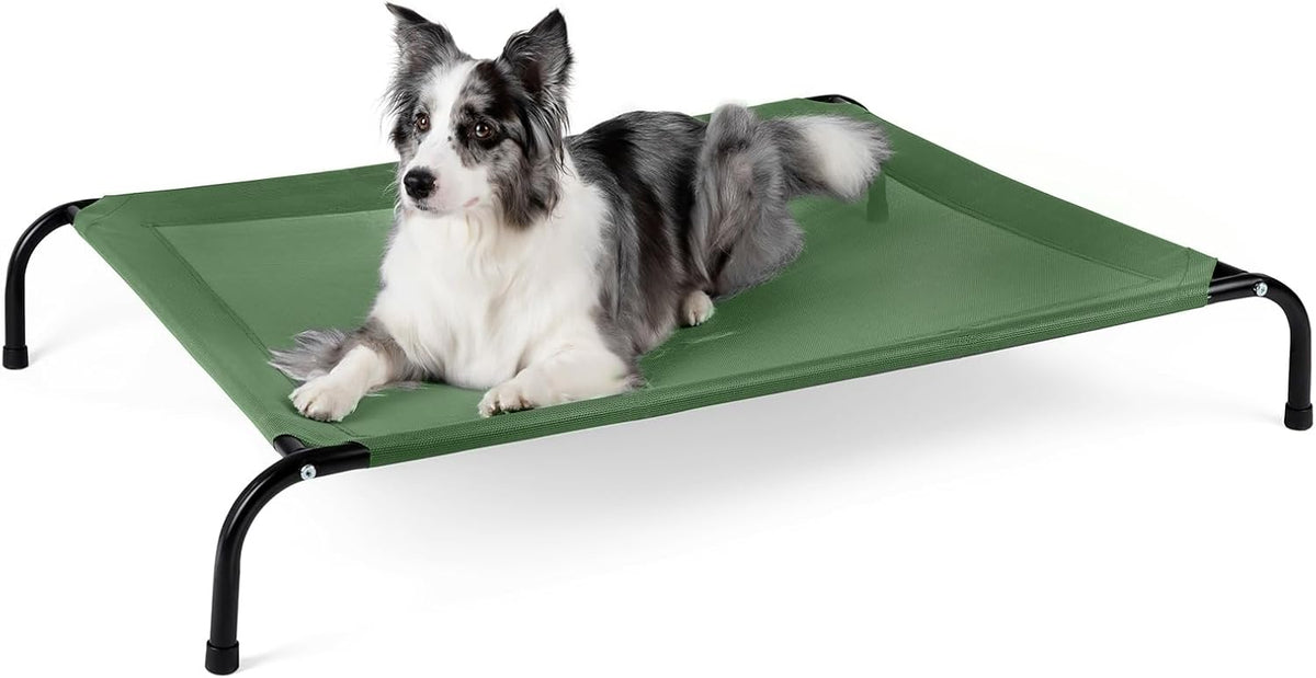Poupipets Large Dog Hammock Bed with Ventilated Fabric and Stable Steel Frame