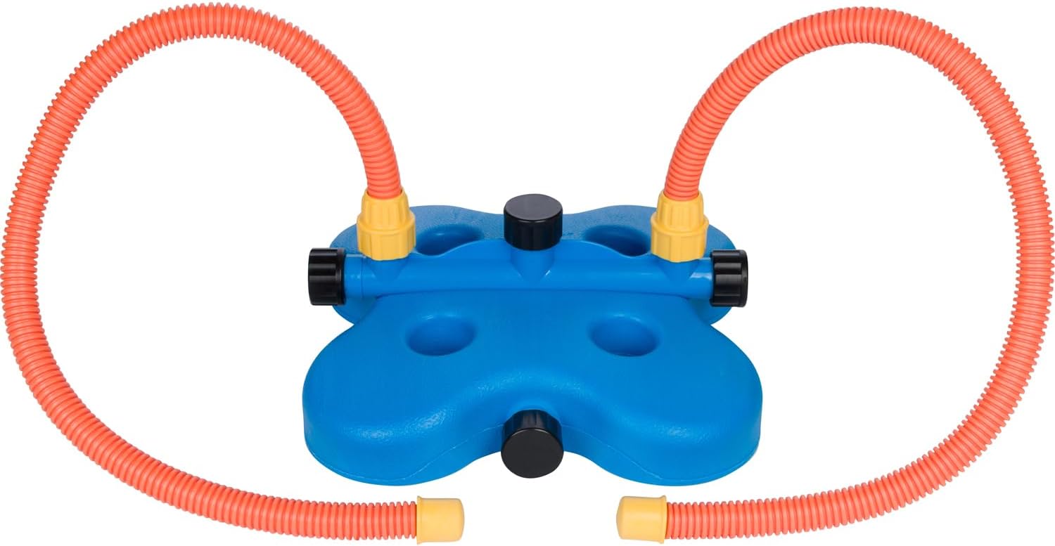 Poupipets Interactive Dog Water Sprinkler Toy with Dual Spray Hoses for Outdoor Summer Play