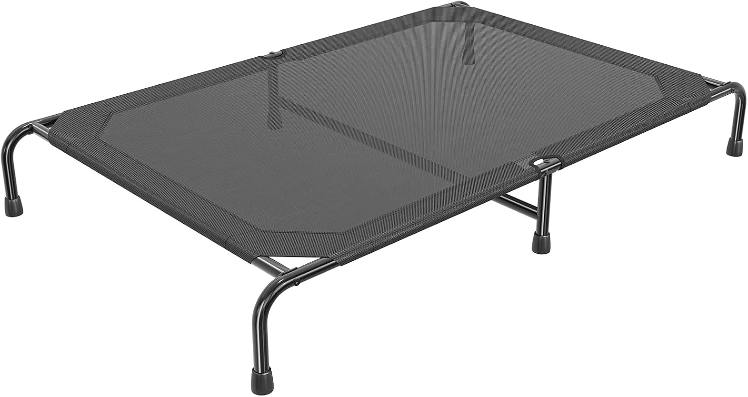 Poupipets Heavy-Duty Elevated Dog Bed with Waterproof Mesh and 200 lb Support