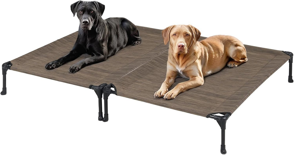 Poupipets Breathable Elevated Dog Cot with Teslin Mesh and Stable Steel Frame
