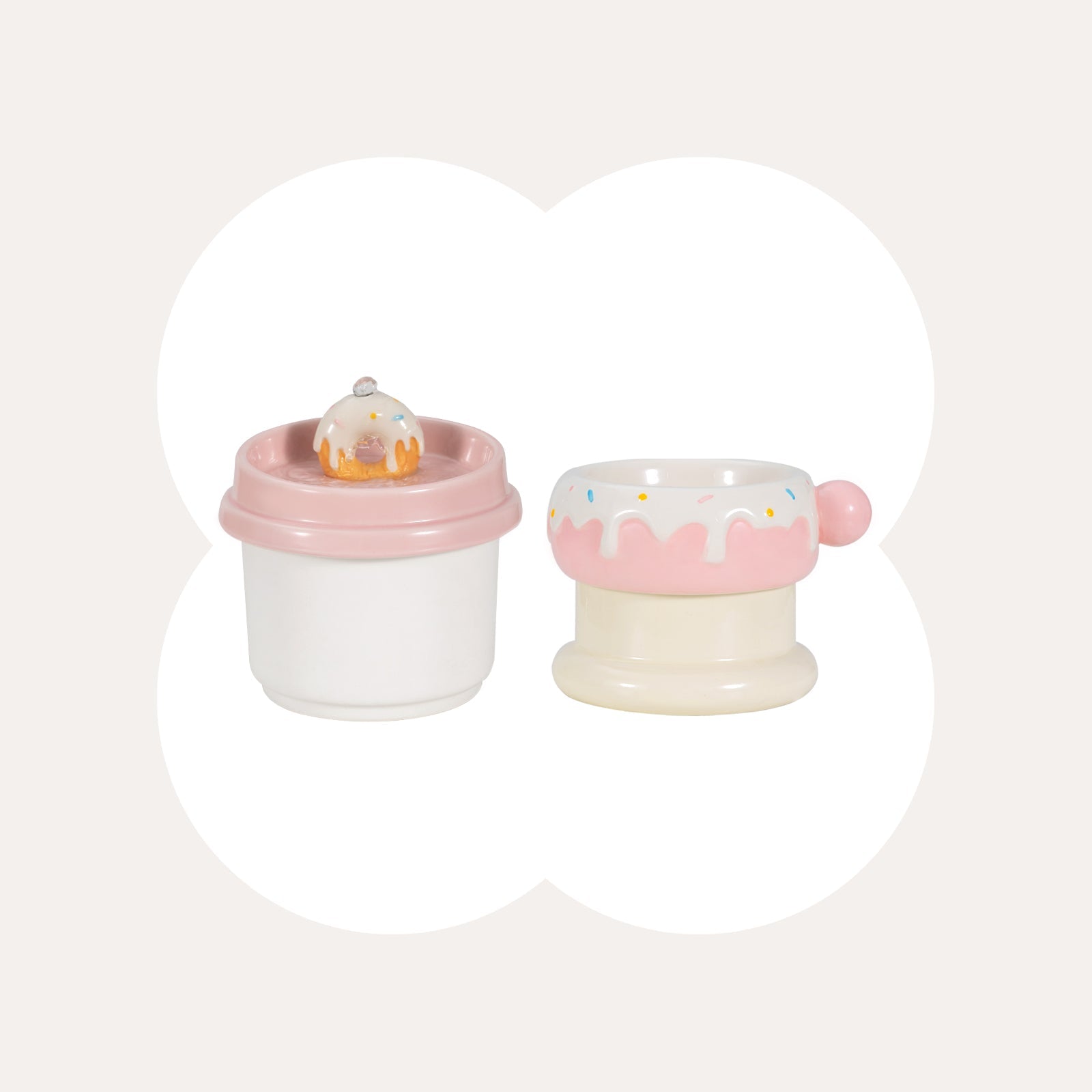 Dailypets Cute Ceramic Cat Bowl Set for Daily Meals