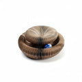 Dailypets Round Cardboard Scratcher for Pets with Rolling Ball Track and Resting Area