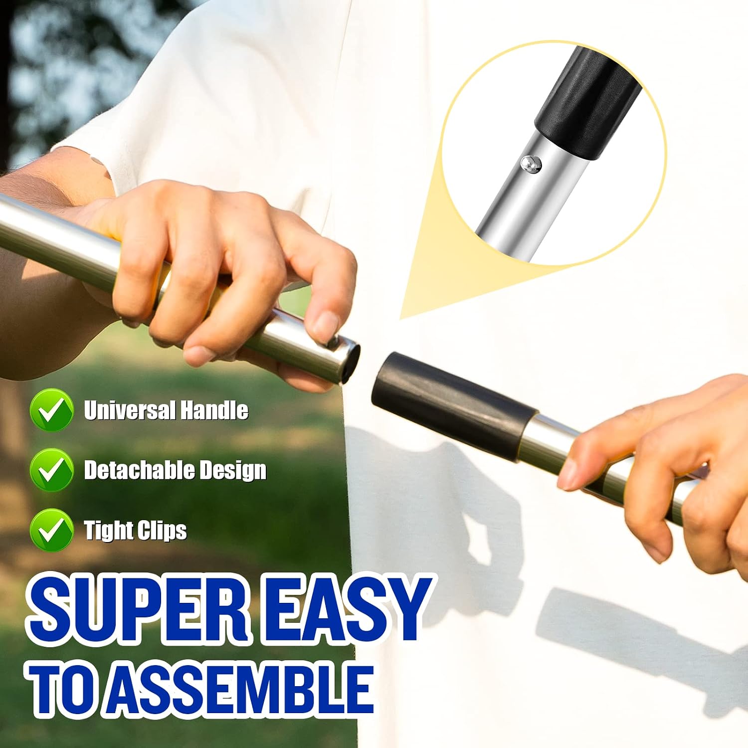 Poupipets Heavy Duty Metal Dog Waste Tray & Spade Scooper with Long Handle Design