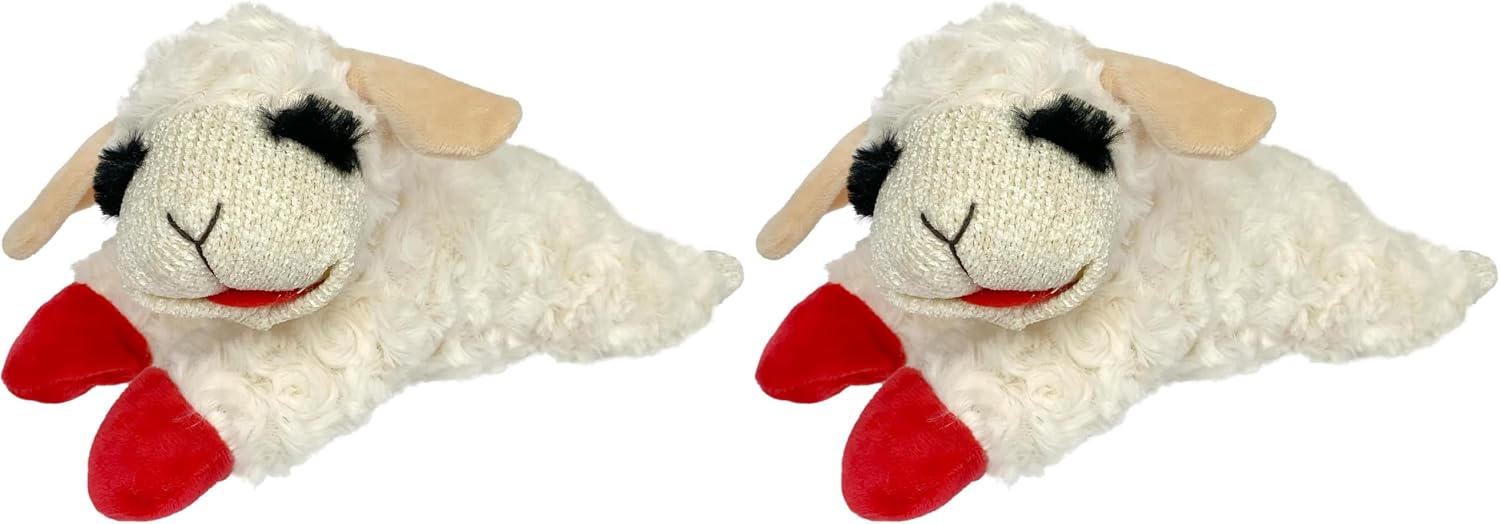 Dailypets Plush Squeaky Lamb Dog Toy for Cuddling, Fetch, and Everyday Play