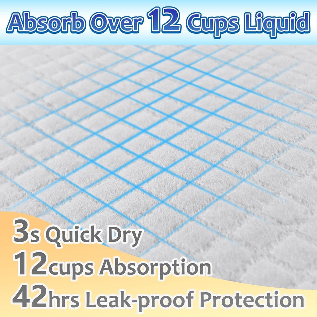Poupipets Heavy Duty XXL Puppy Training Pads Super Absorbent Leak-Proof Dog Pee Pads