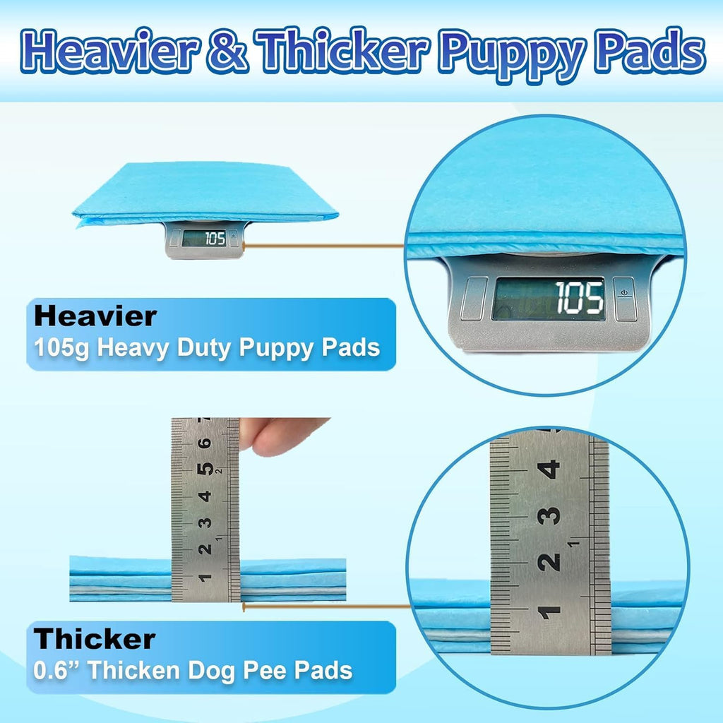 Poupipets Heavy Duty XXL Puppy Training Pads Super Absorbent Leak-Proof Dog Pee Pads